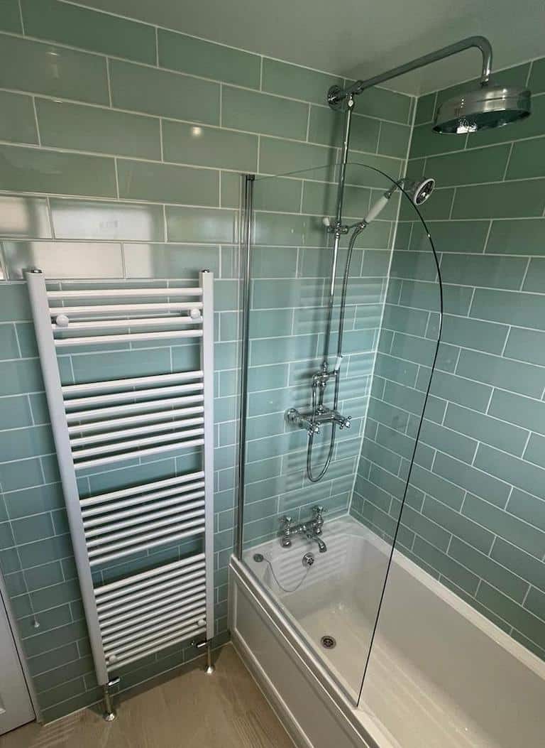 Radiator and Shower Installation as part of Bathroom Renovation project in Rushden